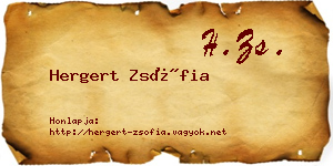 Hergert Zsófia névjegykártya
