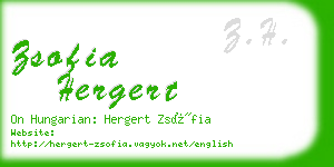 zsofia hergert business card